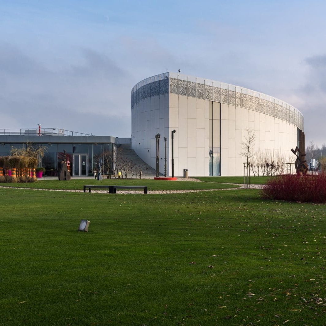 the buildings and surrounding areas of Danubiana Meulensteen Art Museun